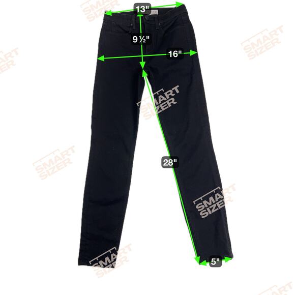 AYR The Skinny Mid Rise Jet Black Stretch Denim Jeans 28 Inseam Size 26 - Picture 6 of 12